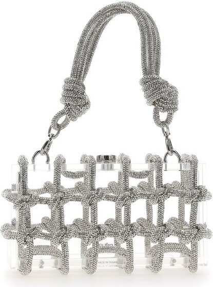 Cult Gaia Bess Rhinestone Embellished Rope Tote Bag