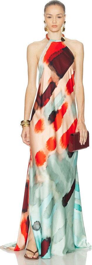 Silvia Tcherassi Zeffa Dress in Mint,Red