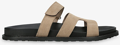 Steve Madden Mens Taupe Manu Suede Sandals Eur 44 / 10 Uk Men