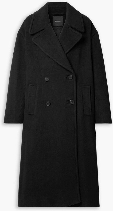 Gold Sign The Cocoon double-breasted wool-blend felt coat