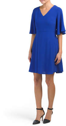 Catalina Crepe Fit And Flare Dress