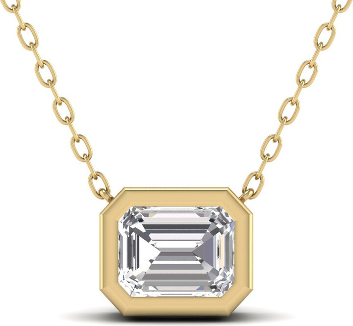 Lab Grown Diamonds Lab Grown 1/4 CTW Emerald Cut Bezel Set Diamond
