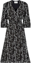 Thumbnail for your product : BA&SH Metallic Floral-print Georgette Wrap Dress