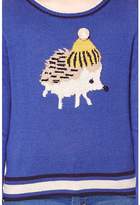Thumbnail for your product : Yumi Girls Embellished Hedgehog Hat Jumper
