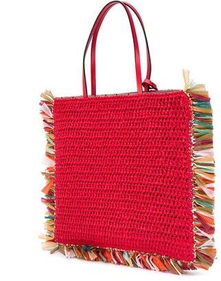 RED Valentino RED(V) crochet tote bag