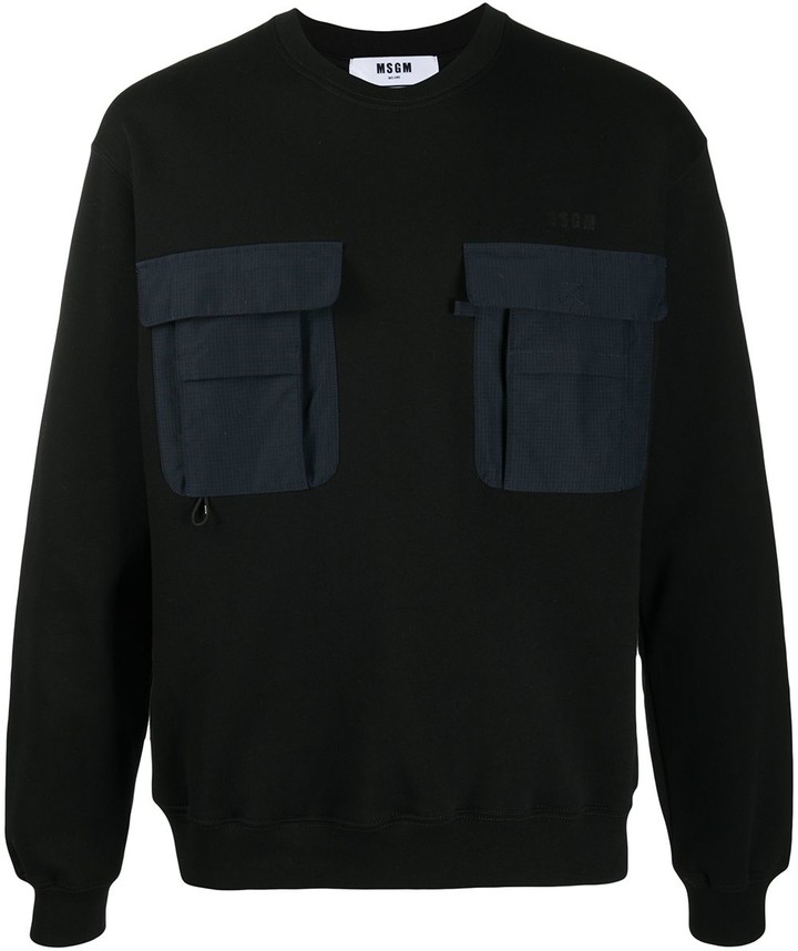 crew sweatshirt with pockets