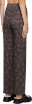 Thumbnail for your product : AMOMENTO Brown Flower Trousers