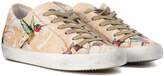 Thumbnail for your product : Philippe Model Tropical Birds Peach Leather Sneaker