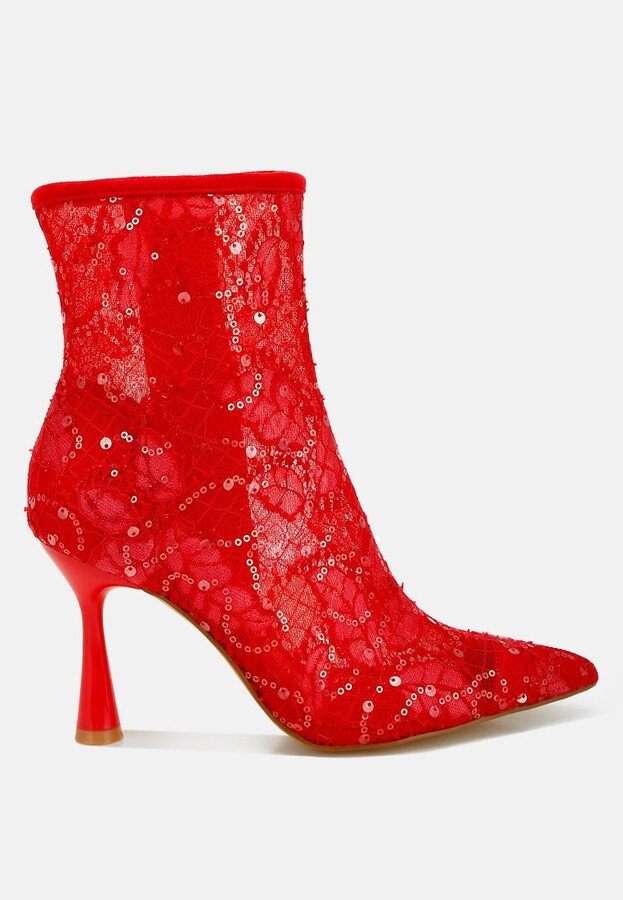 Rag & Co Samia Sequin Lace Boots