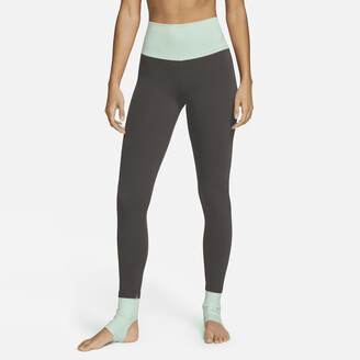Nike Women's Yoga Luxe High-Waisted 7/8 Color-Block Leggings in Brown -  ShopStyle Activewear Pants