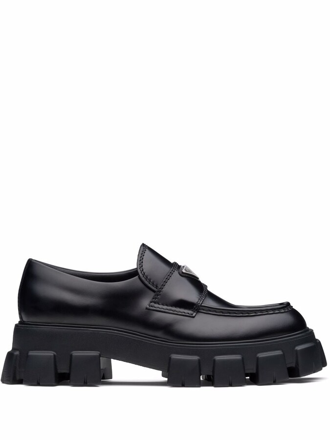 Mens Prada Leather Loafer | Shop the world's largest collection of fashion  | ShopStyle