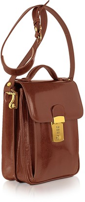L.a.p.a. Cognac Leather Vertical Briefcase