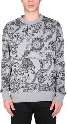 Versace Jeans Couture Sweatshirt With All Over Regalia Baroque Logo Print -  ShopStyle