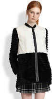 Thumbnail for your product : Alice + Olivia Pali Colorblock Faux Fur Jacket