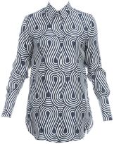 Thumbnail for your product : Victoria Beckham Blu Silk Pattern Shirt