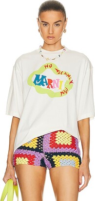 Marni x No Vacancy Inn Logo Shirt in Cream