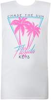 Thumbnail for your product : boohoo Big & Tall Chase The Sun Palm Print Tank