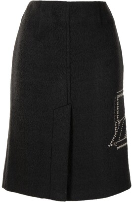 we11done Embellished Midi Skirt