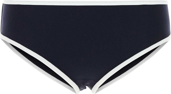 Miu Miu Midnight Blue Stretch Nylon Bikini Bottom