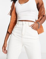 Thumbnail for your product : Reclaimed Vintage Inspired straight leg jeans in white