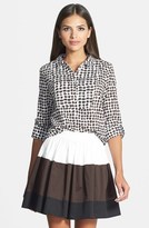 Thumbnail for your product : Kate Spade 'coffee Bean' Print Cotton Top