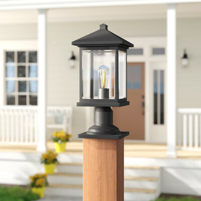Lovette Black 1 -Light 18" H Pier Mount Light