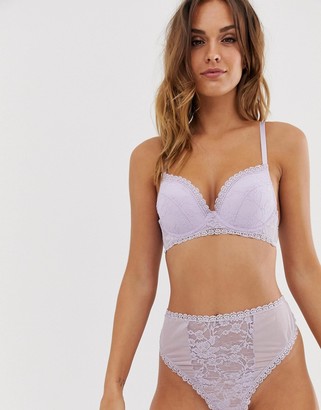 Everly ASOS DESIGN lace padded balconette underwire bra