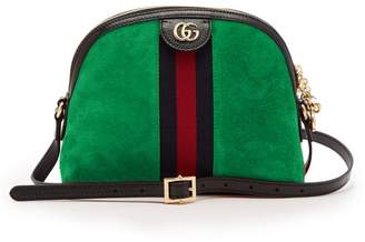 Gucci Ophidia Gg Suede Cross Body Bag - Womens - Green
