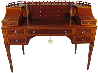 One Kings Lane Vintage Mahogany Carlton Desk by Gerte