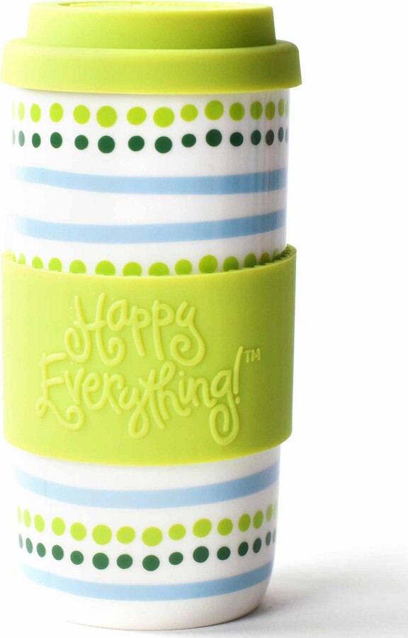 Happy Everything! Happy Everything by Laura Johnson Pogo Travel Mug, 16 Oz - Blue, Green