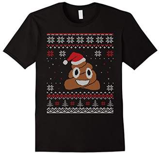 Christmas Poop in A Festive Santa Hat Ugly Christmas T-Shirt