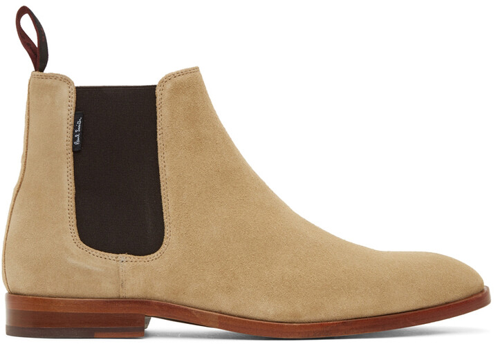 Paul Smith Beige Gerald Suede Chelsea Boots - ShopStyle