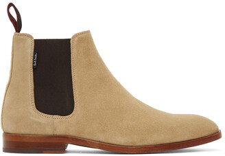 Paul Smith Beige Gerald Suede Chelsea Boots - ShopStyle