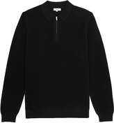 Thumbnail for your product : Reiss Ronaldson - Zip Polo Top in Black