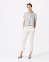 Thumbnail for your product : Jigsaw Short Slv Linen Check Blouse