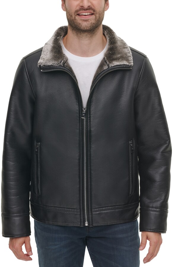 Mens Fur Lined Leather Jacket | Shop the world's largest collection of  fashion | ShopStyle
