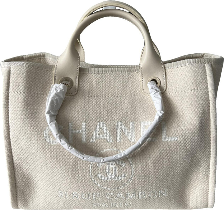 chanel deauville pearl tote bag