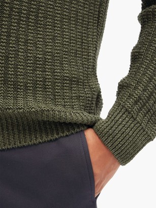 Inis Meáin Linen And Silk-blend Sweater - Dark Green