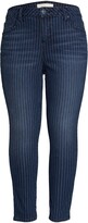 Thumbnail for your product : SLINK Jeans High Waist Pinstripe Ankle Jeans