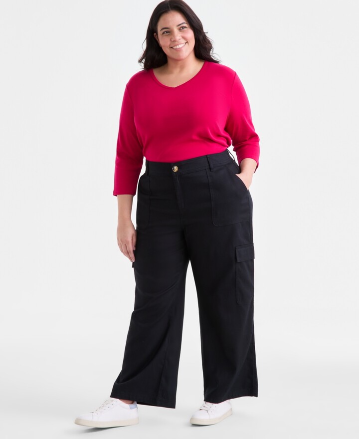 Plus Size Macy's Style And Co Corduroy Pants Womens Chinos - Main Image