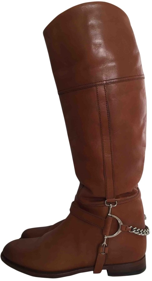 camel leather booties