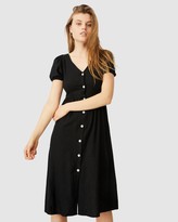 Thumbnail for your product : Cotton On Women's Black Midi Dresses - Woven Hanna Bell Sleeve Midi Dress - Size S at The Iconic