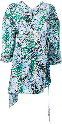 Marni Haze print kimono wrap blouse