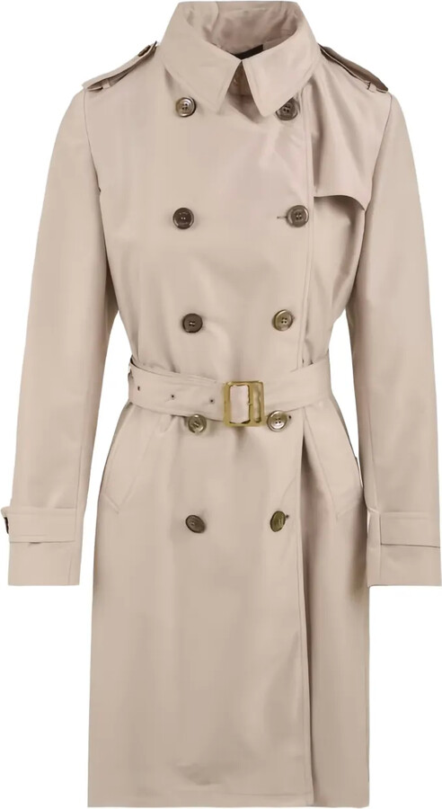 Belted Double-Breasted Trench Coat