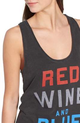 Junk Food Clothing Red, Wine & Blue Tank