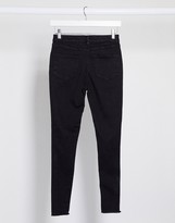 Thumbnail for your product : Parisian skinny jeans with ripped knee in black