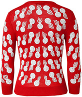 Thumbnail for your product : L'Wren Scott LWren Scott Red/White Sequined Cashmere-Blend Cardigan