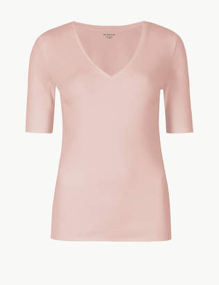Marks and Spencer Pure Cotton Regular Fit T-Shirt
