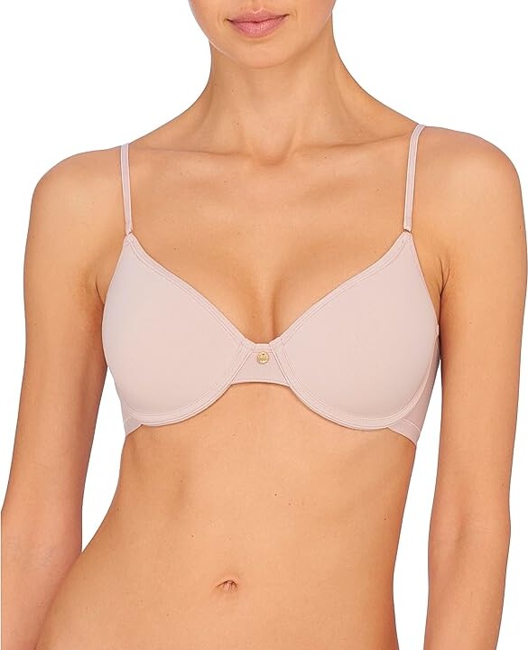 Natori Understated Contour Underwire Bra 132025 Women's Bra Rose Beige : 30A, Cotton/Lycra/Nylon