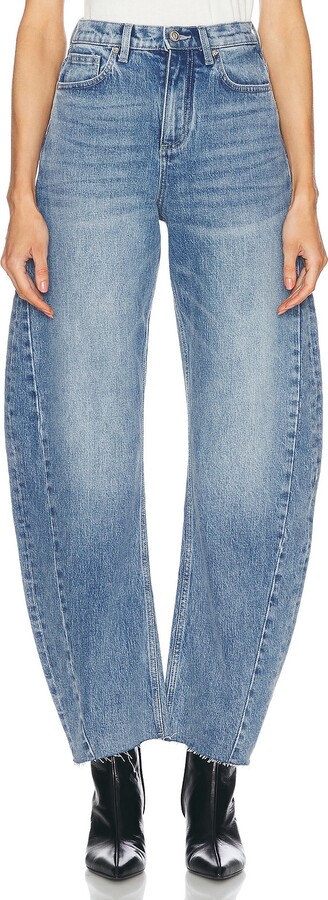 RtA Penelope Straight Leg Jeans in Denim-Light